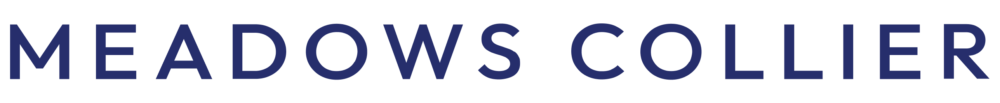 Meadows Collier logo in dark blue text (wordmark)