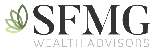 SFMG Wealth Advisors logo with a green leaf emblem to the left of the SFMG wordmark and 'WEALTH ADVISORS' text.
