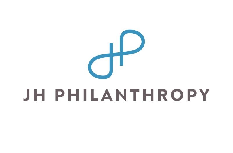 1619120023697 - Dallas Jewish Community Foundation JH Philanthropy logo: blue abstract symbol above the gray wordmark 'JH PHILANTHROPY'.